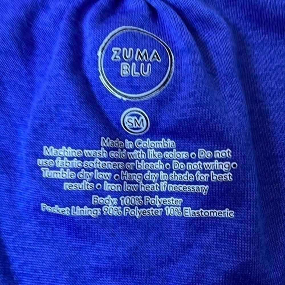 Zuma Blu top NEW Size Small Royal blue vibrant cycling athletic top - Picture 2 of 8